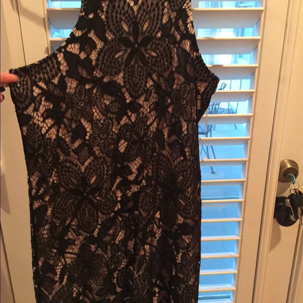 Black and cream express dress